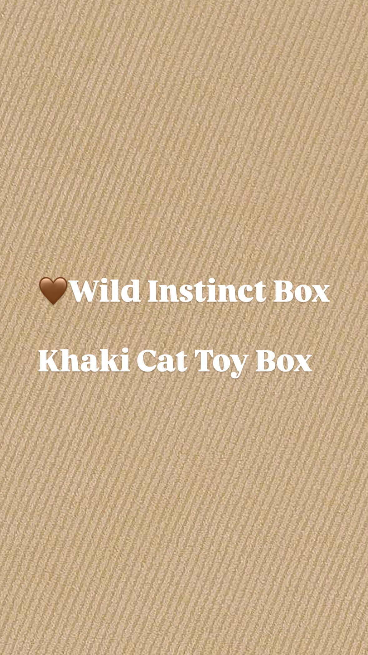 🤎Wild Instinct Box Khaki Cat Toy Box