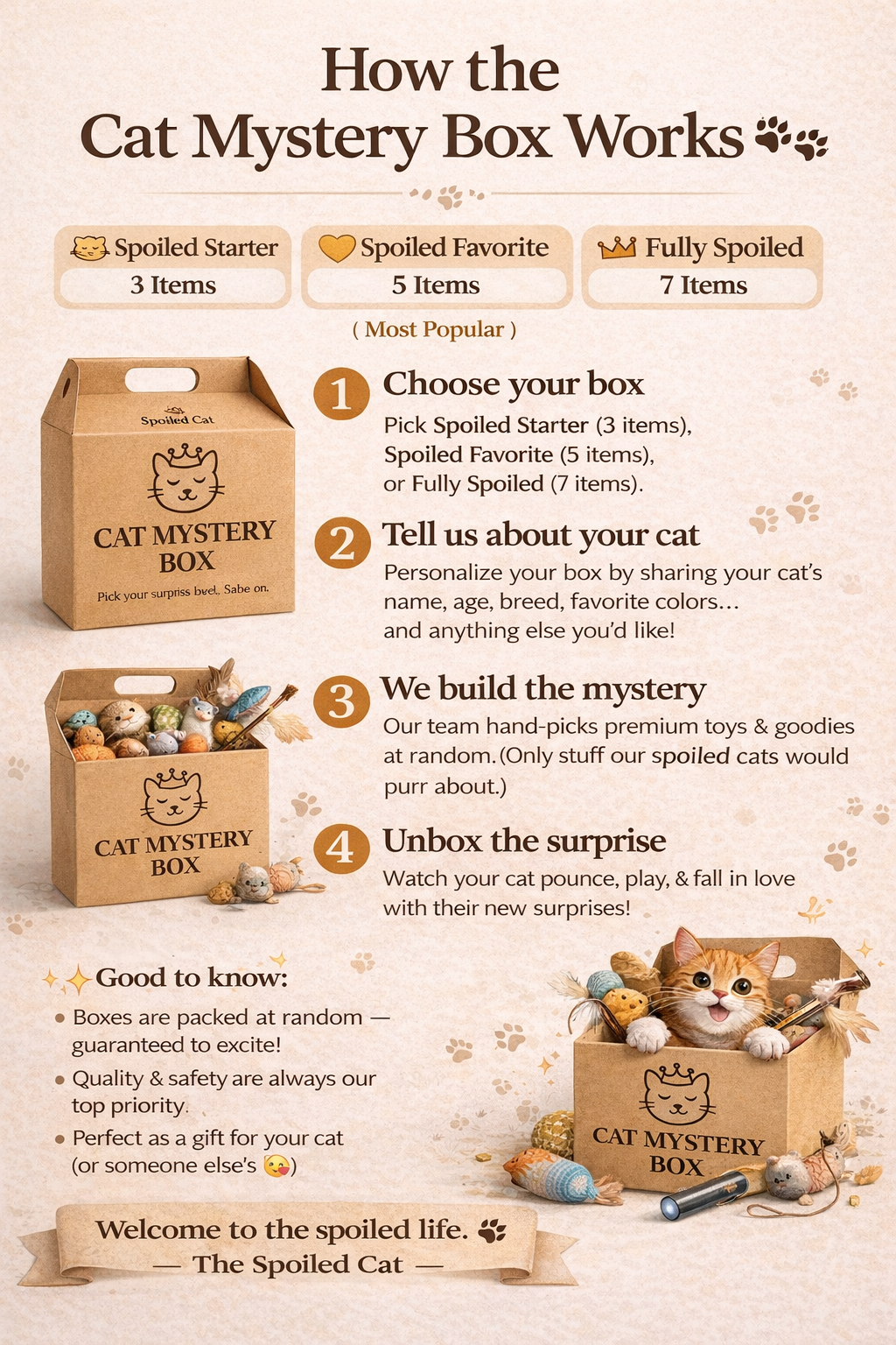 🧡 Premium Cat Mystery Box 🐱📦✨