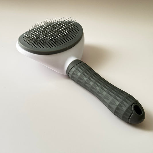 ✨ Pet Grooming Brush for Cats & Dogs – Pink & Gray 🐾