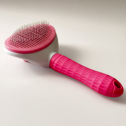 ✨ Pet Grooming Brush for Cats & Dogs – Pink & Gray 🐾