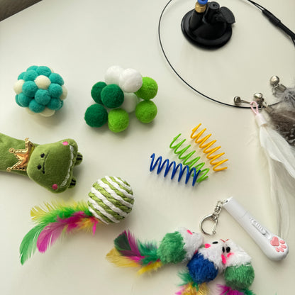 🌿 Fresh Paws Box  Green Cat Toy Box