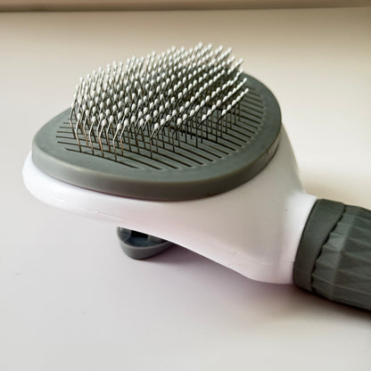 ✨ Pet Grooming Brush for Cats & Dogs – Pink & Gray 🐾