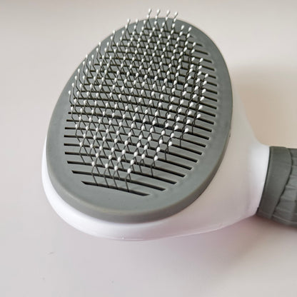 ✨ Pet Grooming Brush for Cats & Dogs – Pink & Gray 🐾