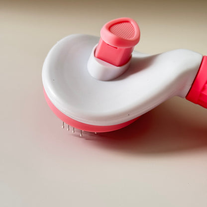 ✨ Pet Grooming Brush for Cats & Dogs – Pink & Gray 🐾