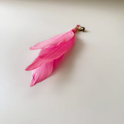 🐾 Feather with Bell for Cat Wand Toy (5 Colors) 🎀